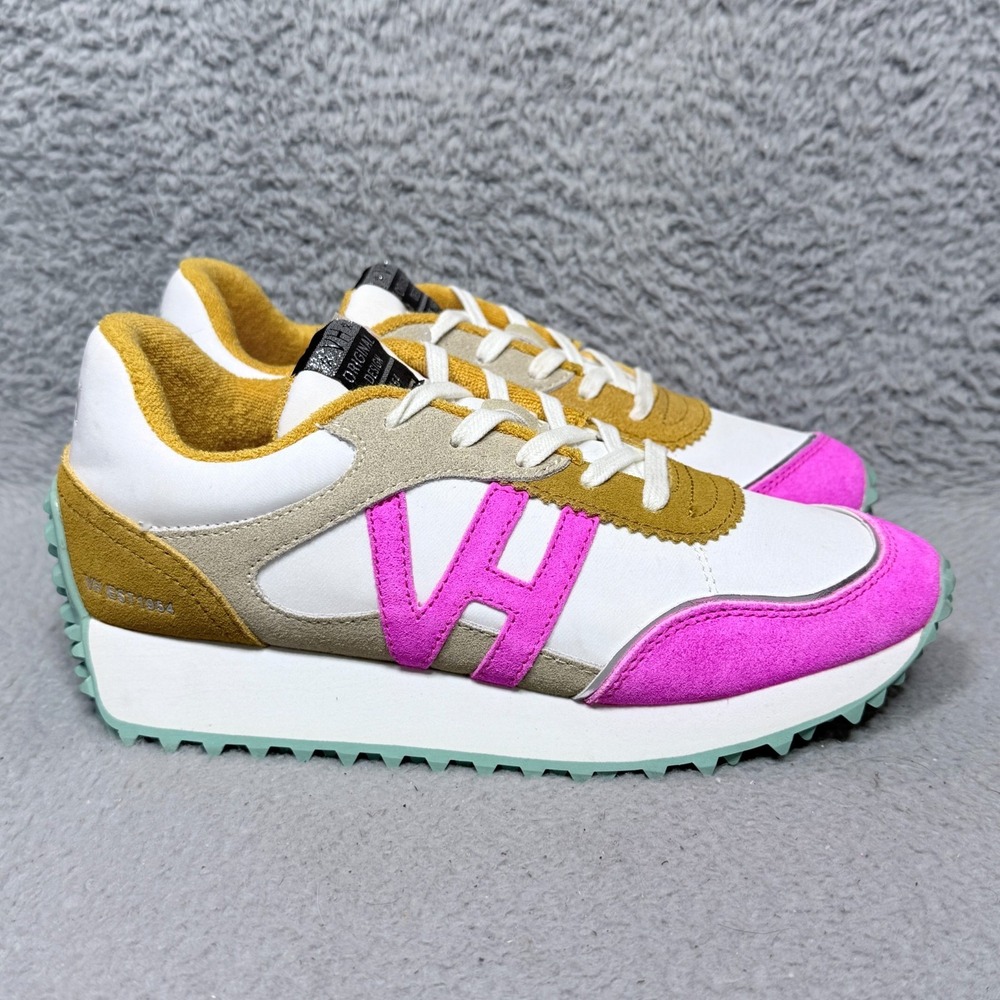 Vintage Havana Cosmic 9 Womens Size 7.5 Sneakers‎ Shoes Mustard Neon Pink Suede